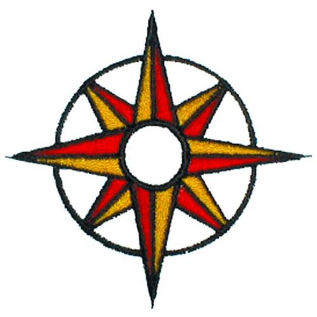 Picture of Compass Rose Machine Embroidery Design