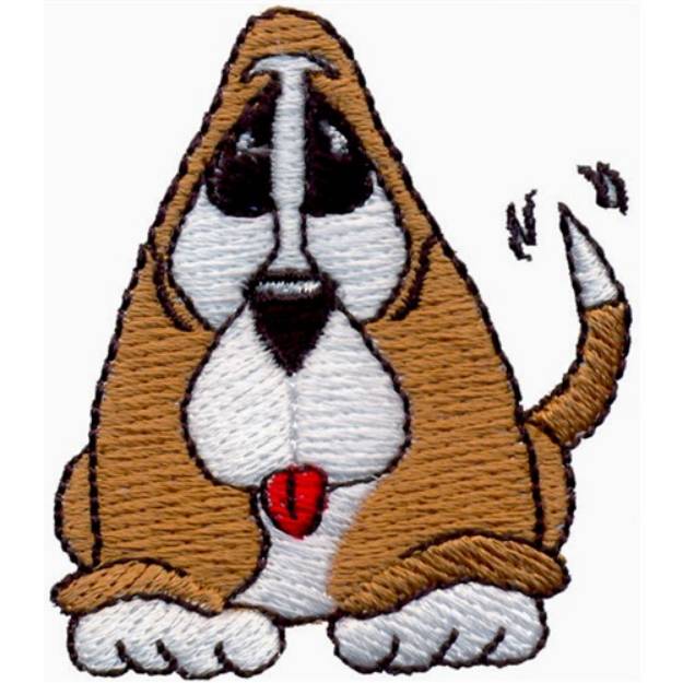 Picture of Basset Hound Puppy Machine Embroidery Design
