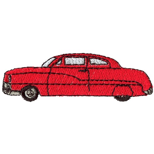 Classic Car Machine Embroidery Design