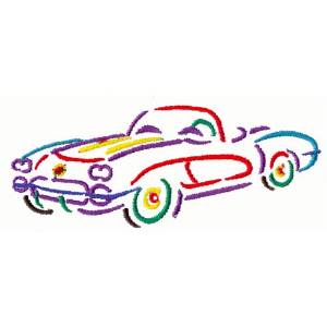 Picture of Abstract Car Machine Embroidery Design