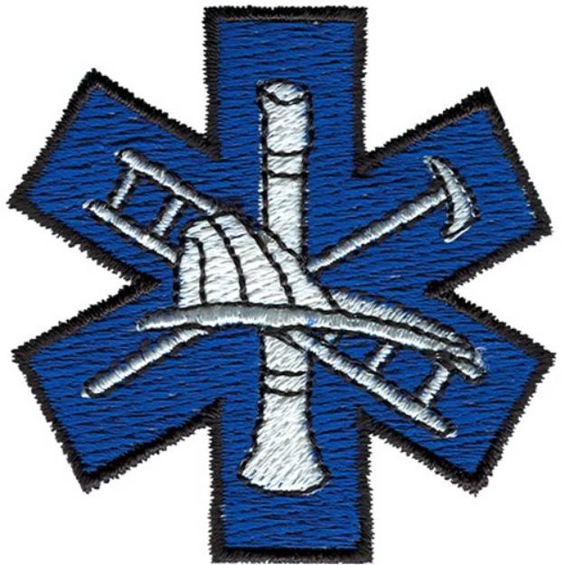 Picture of Fire and EMS Logo Machine Embroidery Design