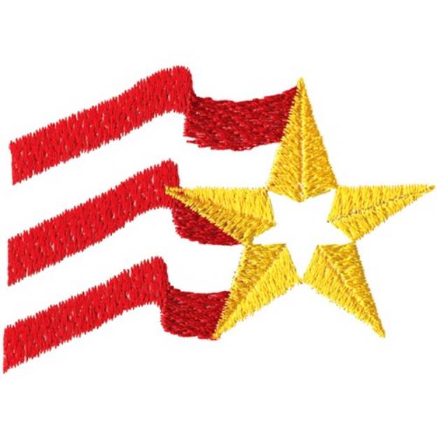 Picture of Abstract Flag Machine Embroidery Design