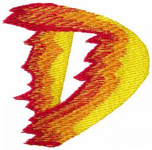 Picture of Flame D Machine Embroidery Design