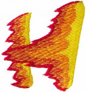 Picture of Flame H Machine Embroidery Design