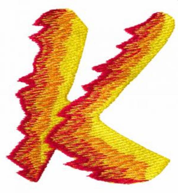 Picture of Flame K Machine Embroidery Design