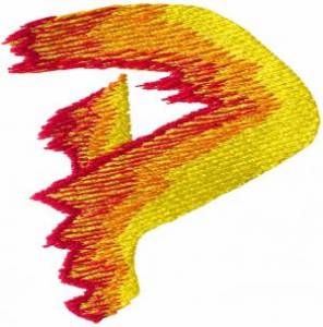 Picture of Flame P Machine Embroidery Design