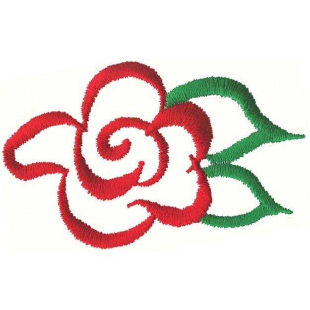 Picture of Abstract Rose Machine Embroidery Design