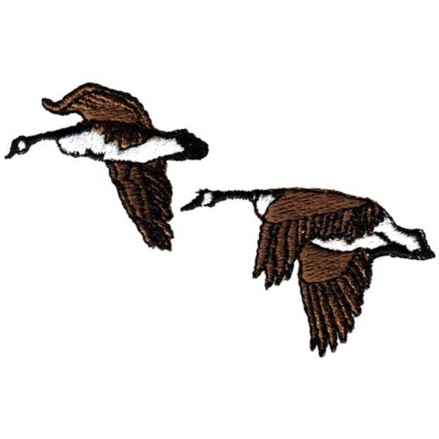Picture of Pair of Geese Machine Embroidery Design