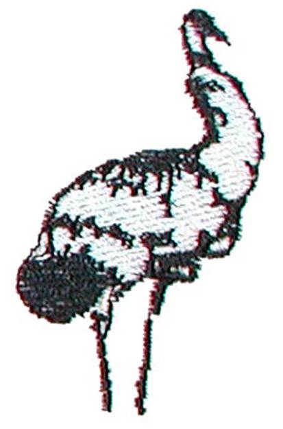 Picture of Standing Emu Machine Embroidery Design