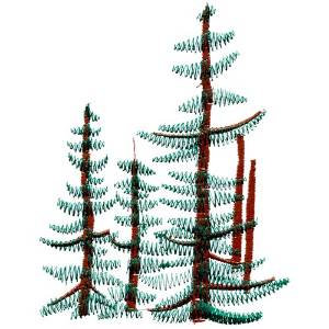 Picture of Evergreen Trees Machine Embroidery Design