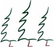 Picture of Three Abstract Trees Machine Embroidery Design