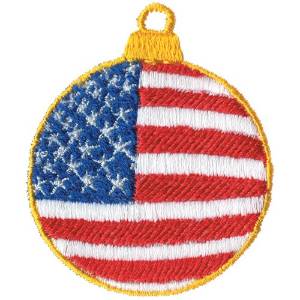 Picture of Flag Ornament Machine Embroidery Design