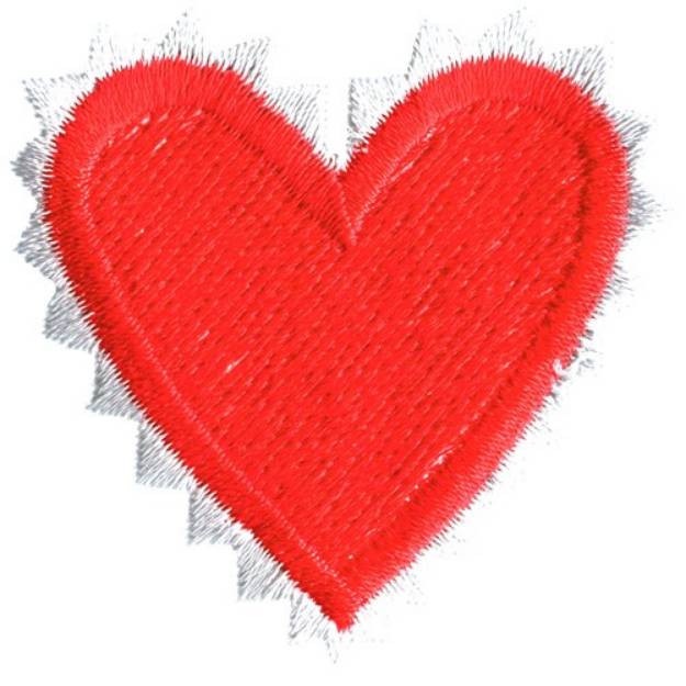 Picture of Lacy Edge Heart Machine Embroidery Design
