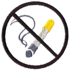 Picture of No Smoking Sign Machine Embroidery Design