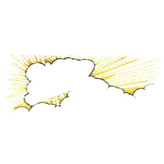 Picture of Clouds and sunshine Machine Embroidery Design