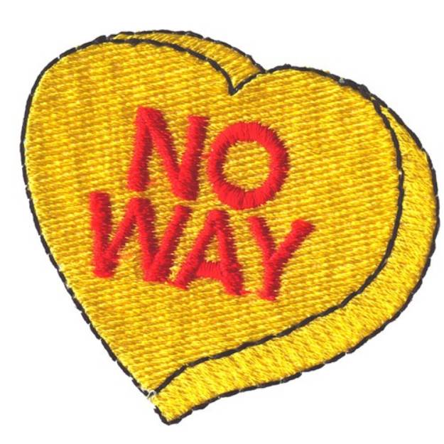 Picture of No Way Candy Heart Machine Embroidery Design