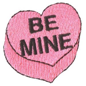 Picture of Be Mine Candy Heart Machine Embroidery Design