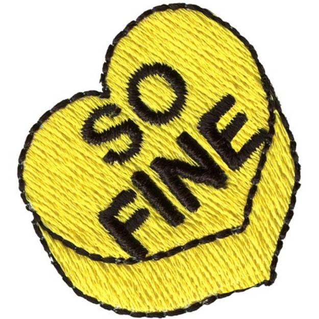 Picture of So Fine Candy Heart Machine Embroidery Design