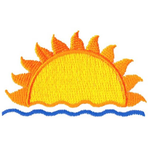 Picture of Sun Over Water Machine Embroidery Design