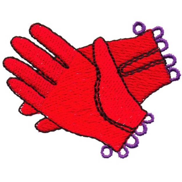 Picture of Gloves Machine Embroidery Design