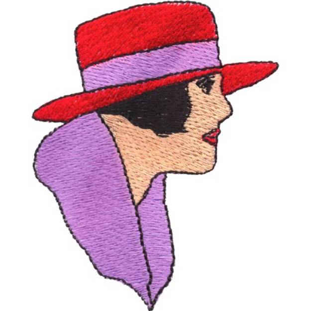Picture of Gal in Red Hat