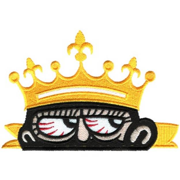 Picture of King with Crown Machine Embroidery Design