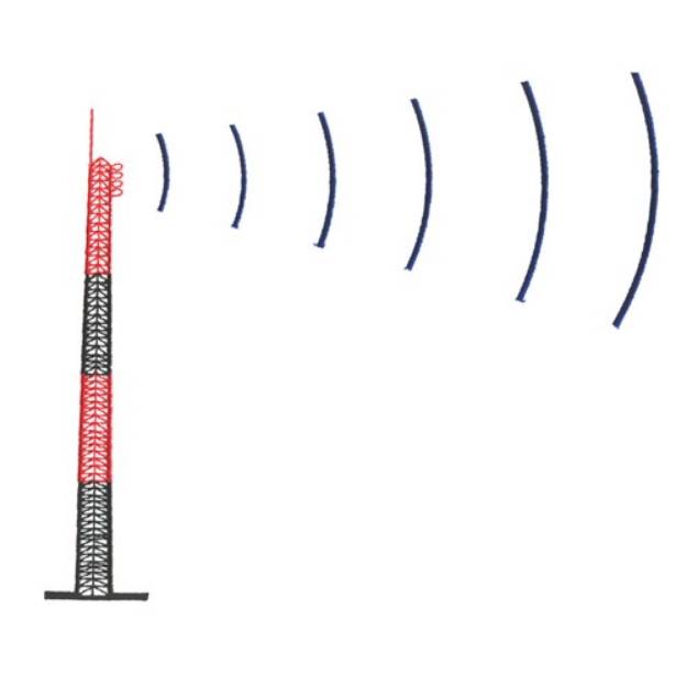 Picture of Radio Tower Machine Embroidery Design