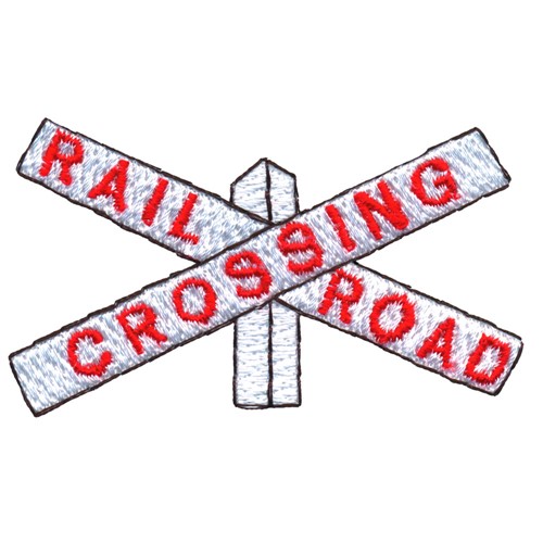 Railroad Crossing Machine Embroidery Design
