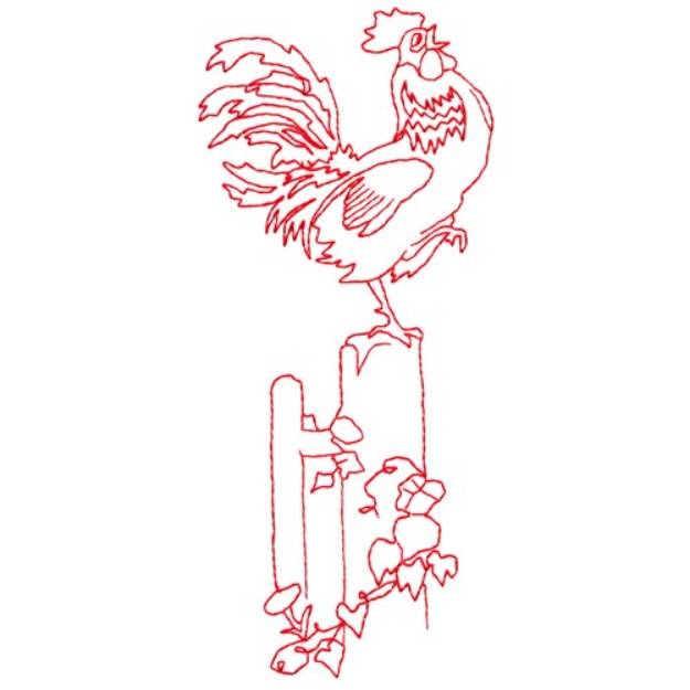 Picture of Cock Crow Machine Embroidery Design