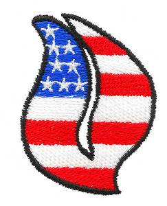 Picture of Patriotic Flame Machine Embroidery Design