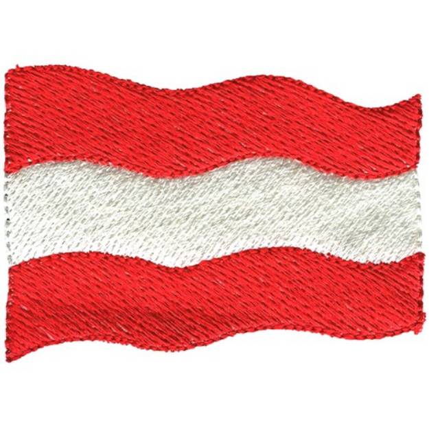 Picture of Austria Flag Machine Embroidery Design