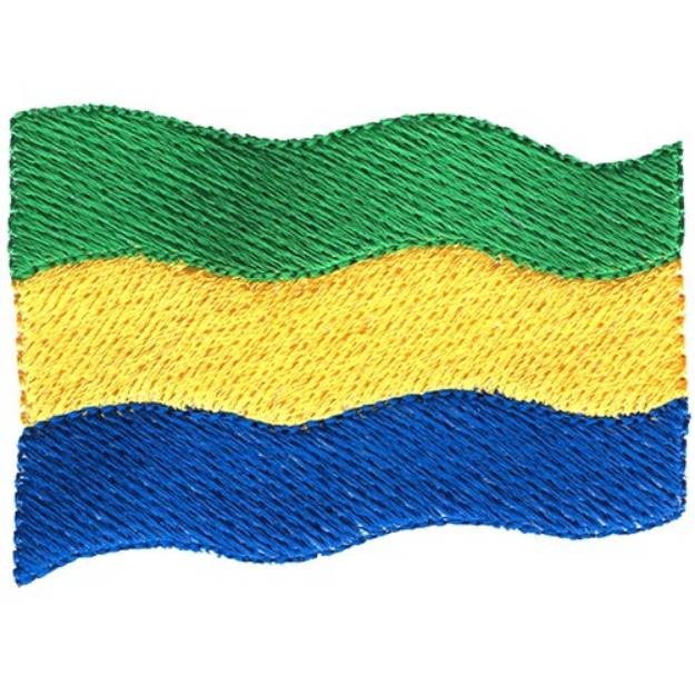 Picture of Gabon Flag Machine Embroidery Design