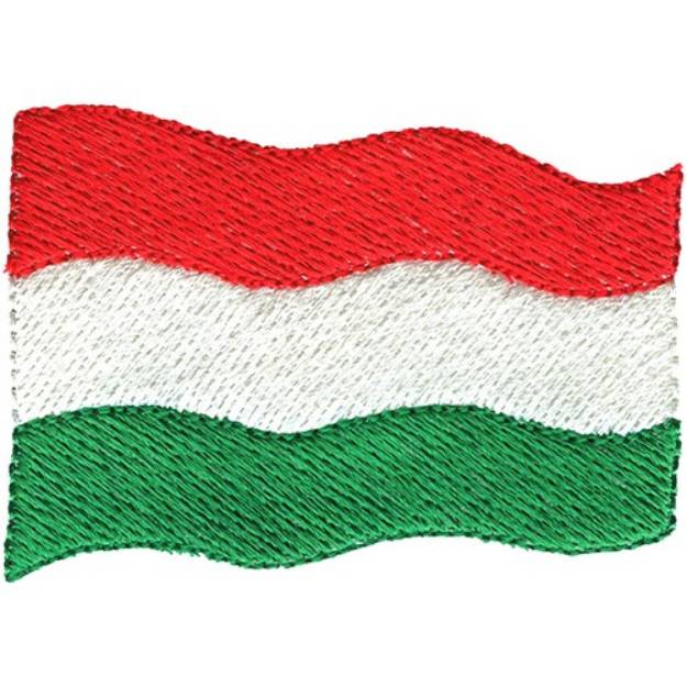 Picture of Hungary Flag Machine Embroidery Design