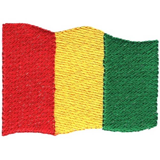 Picture of Guinea Flag Machine Embroidery Design