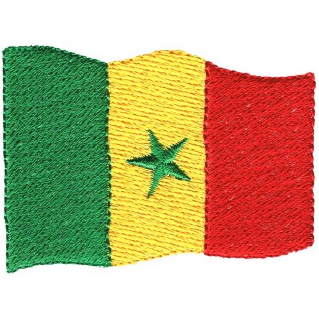 Picture of Senegal Flag Machine Embroidery Design