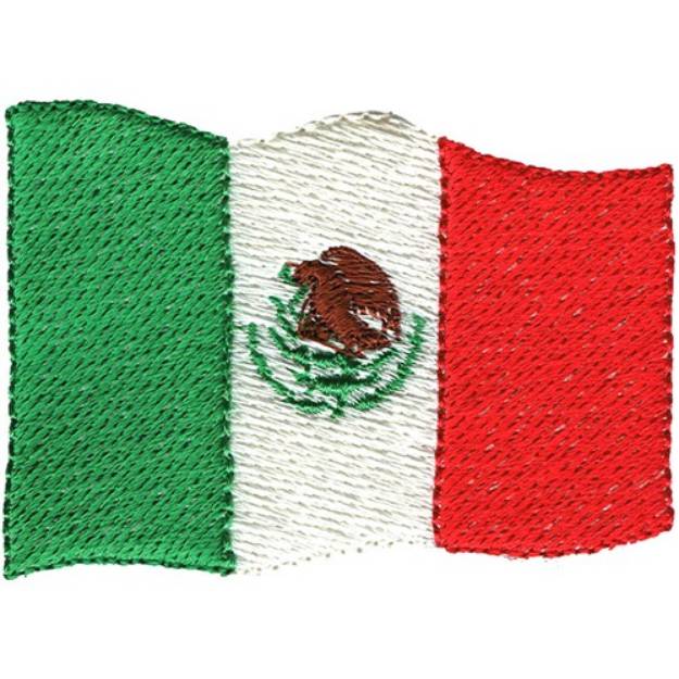Picture of Mexico Flag Machine Embroidery Design