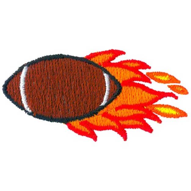 Picture of Flaming Football Machine Embroidery Design