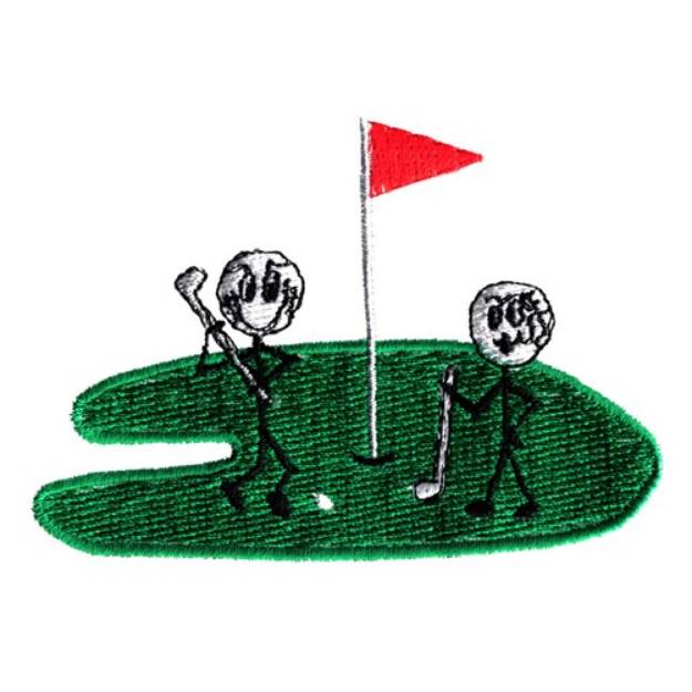 Picture of Putting Golf Balls Machine Embroidery Design