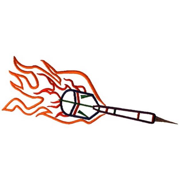 Picture of Dart and Flames Machine Embroidery Design