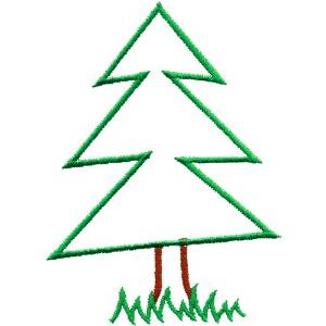 Picture of Coniferous Tree Machine Embroidery Design