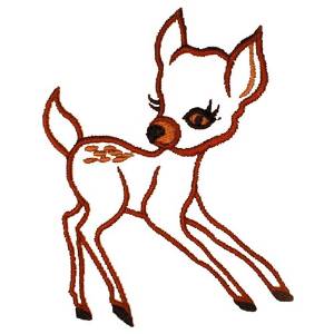 Picture of Fawn Outline Machine Embroidery Design