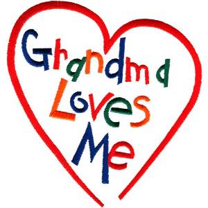 Picture of Grandma Loves Me Machine Embroidery Design