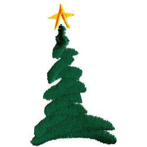 Picture of Simple Christmas Tree Machine Embroidery Design
