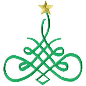 Picture of Fancy Christmas Tree Machine Embroidery Design