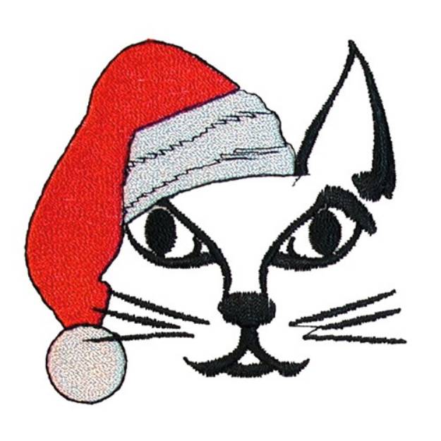 Picture of Santa Cat Machine Embroidery Design