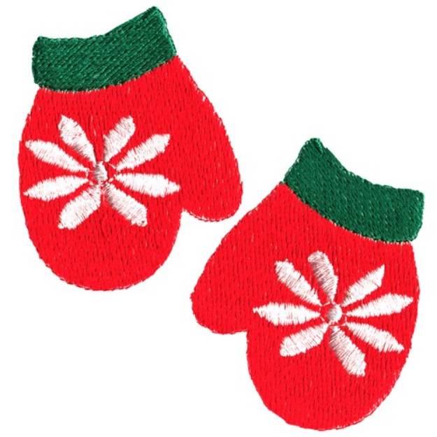 Picture of Holiday Mittens Machine Embroidery Design