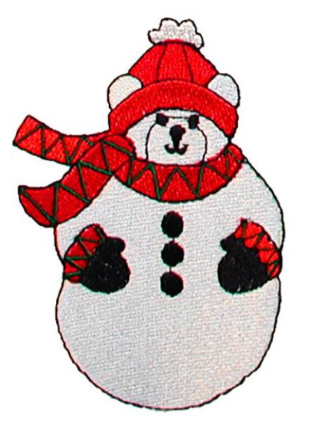 Picture of Snowman bear Machine Embroidery Design