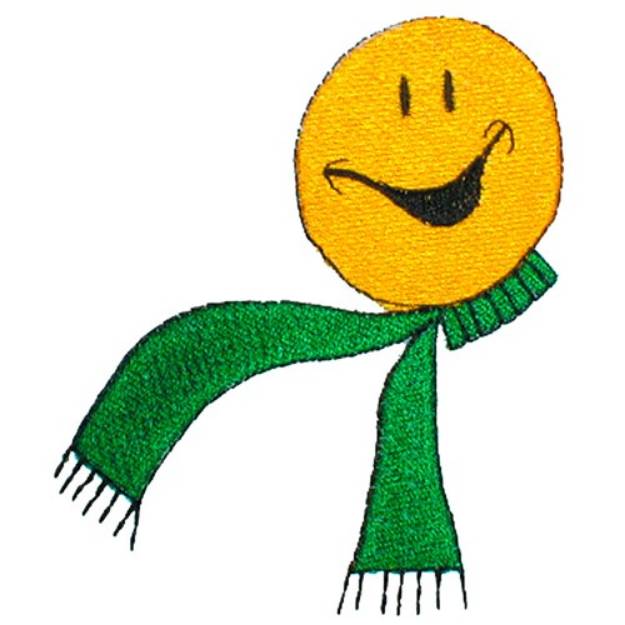 Picture of Smiley with Scarf Machine Embroidery Design