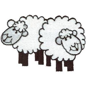 Picture of Two Sheep Machine Embroidery Design