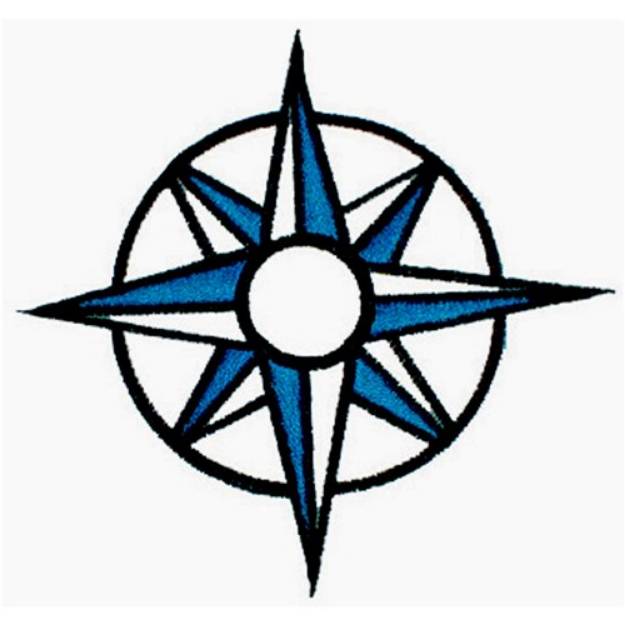 Picture of Compass Rose Machine Embroidery Design